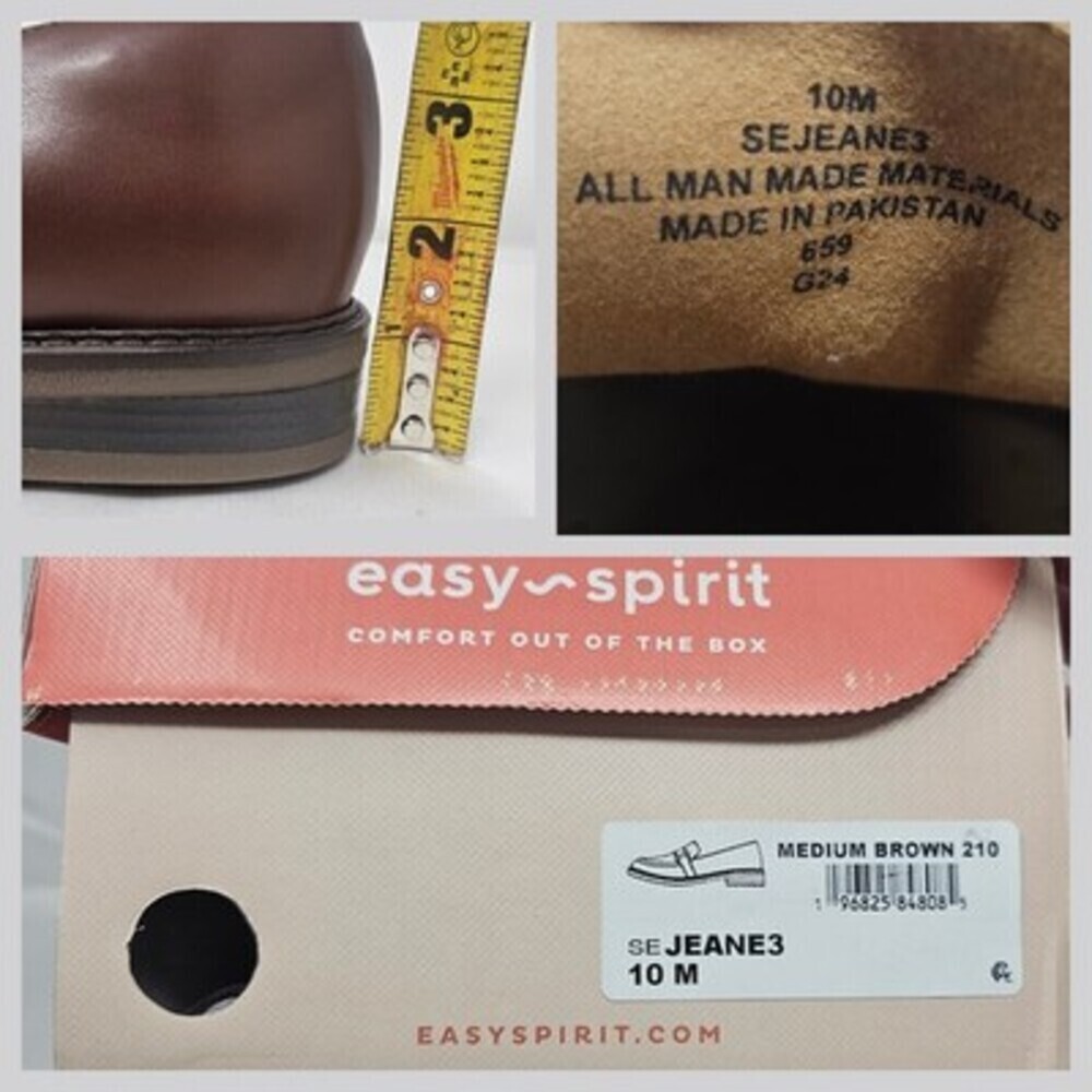 NIB Easy Spirit Jeane3 Women's Comfort Casual Loafers Brown Faux Leather Sz 10M - Picture 8 of 10